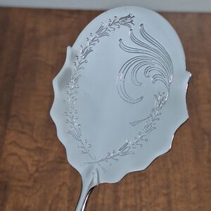 Vtg Sheffield Floraine SS Spoon Server Blue Floral Porcelain Handle England Box